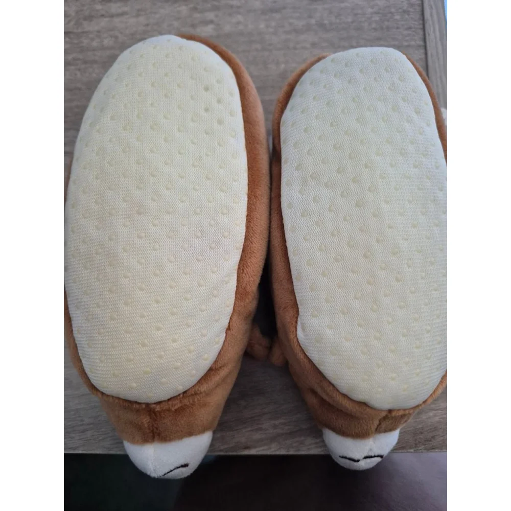 Infant Rudolph Reindeer Slippers Brown White